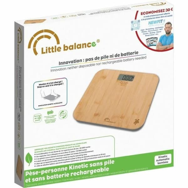 Digital Badrumsvåg Little Balance Automática Kinetic Bambu