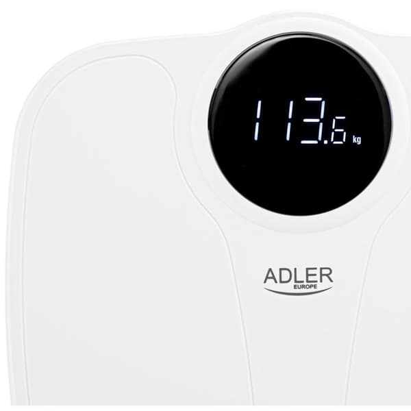 Digital Personvåg Hög Precision 180 kg, LED-Skärm, Automatisk Avstängning Adler AD8172W Vit 04202
