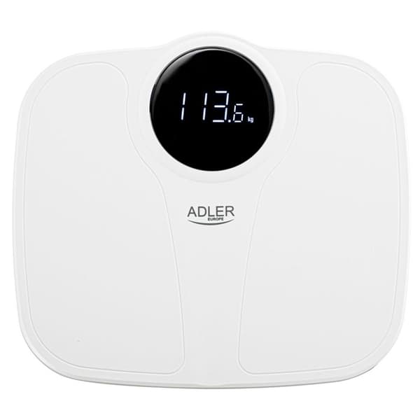 Digital Personvåg Hög Precision 180 kg, LED-Skärm, Automatisk Avstängning Adler AD8172W Vit 04202
