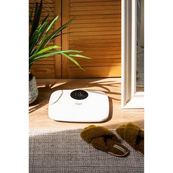 Digital Personvåg Hög Precision 180 kg, LED-Skärm, Automatisk Avstängning Adler AD8172W Vit 04202