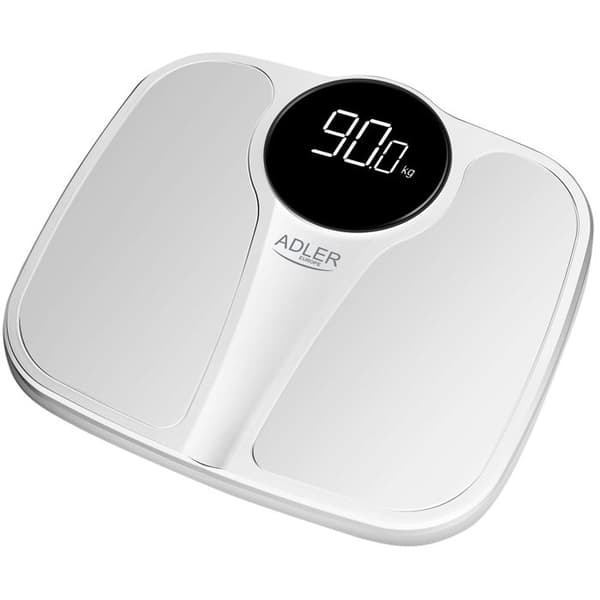 Digital Personvåg Hög Precision 180 kg, LED-Skärm, Automatisk Avstängning Adler AD8172W Vit 04202
