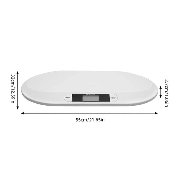 Digital Babyvægt, 20 kg vægtkapacitet, 10 g inddeling,HVID