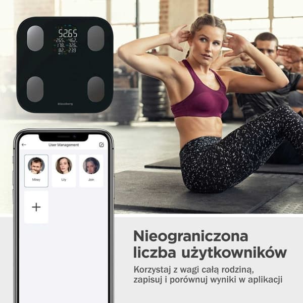 Analytisk badevægt Smart iOS Android Klausberg KB-7854 Lumarko!