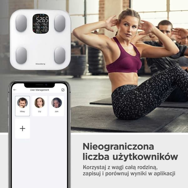 Analytisk badevægt Smart iOS Android Klausberg KB-7855 Lumarko!