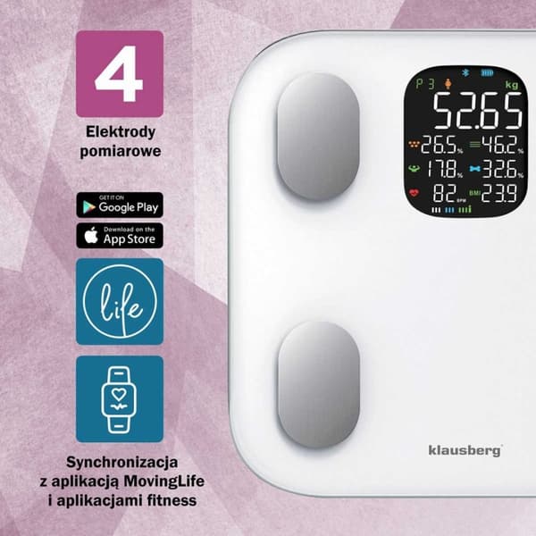 Analytisk badevægt Smart iOS Android Klausberg KB-7855 Lumarko!