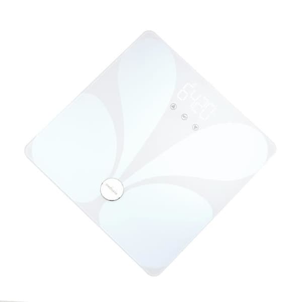 Uppkopplad våg  medisana BS 412  Impedansmätare  Bluetooth  Kroppsanalys  max 180 kg