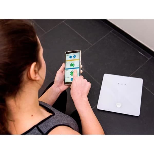 Uppkopplad våg medisana BS 412 Impedansmätare Bluetooth Kroppsanalys max 180 kg