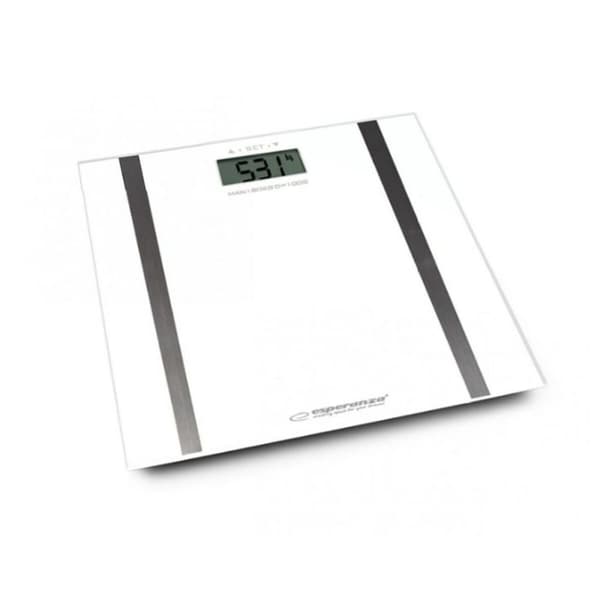 Digital Badrumsvåg Esperanza Samba Vit Glas Batterier x 2