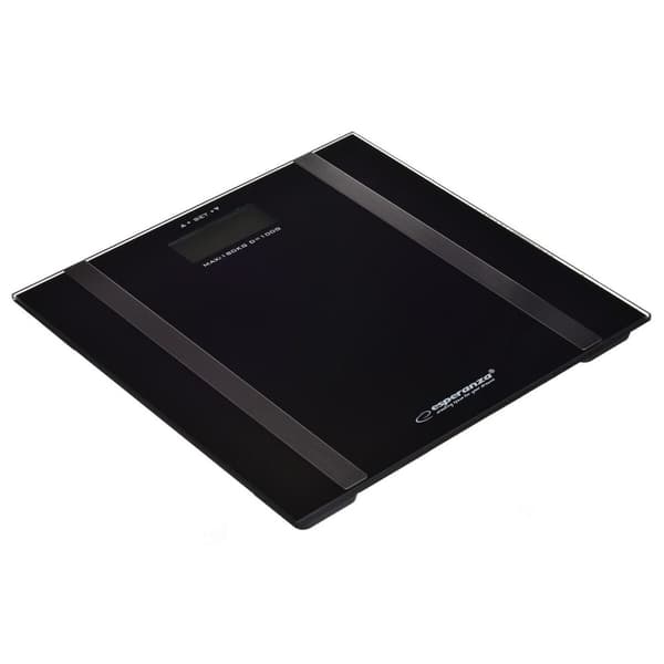 Digital Badrumsvåg Esperanza EBS018K Svart Härdat glas Batterier x 2