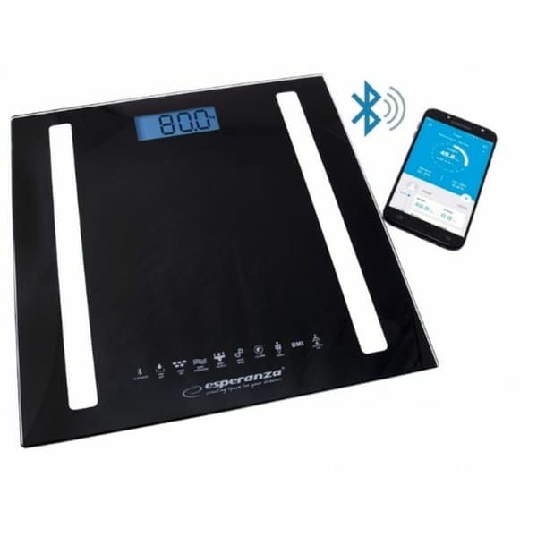 Digital badevægt Esperanza EBS016K Sort Glas Hærdet glas 180 kg (1 Dele)