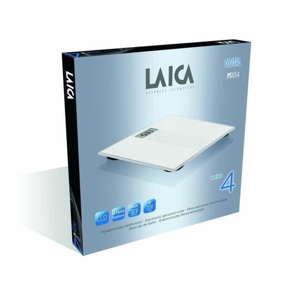 Digital badevægt LAICA PS1054 Hvid Glas 150 kg