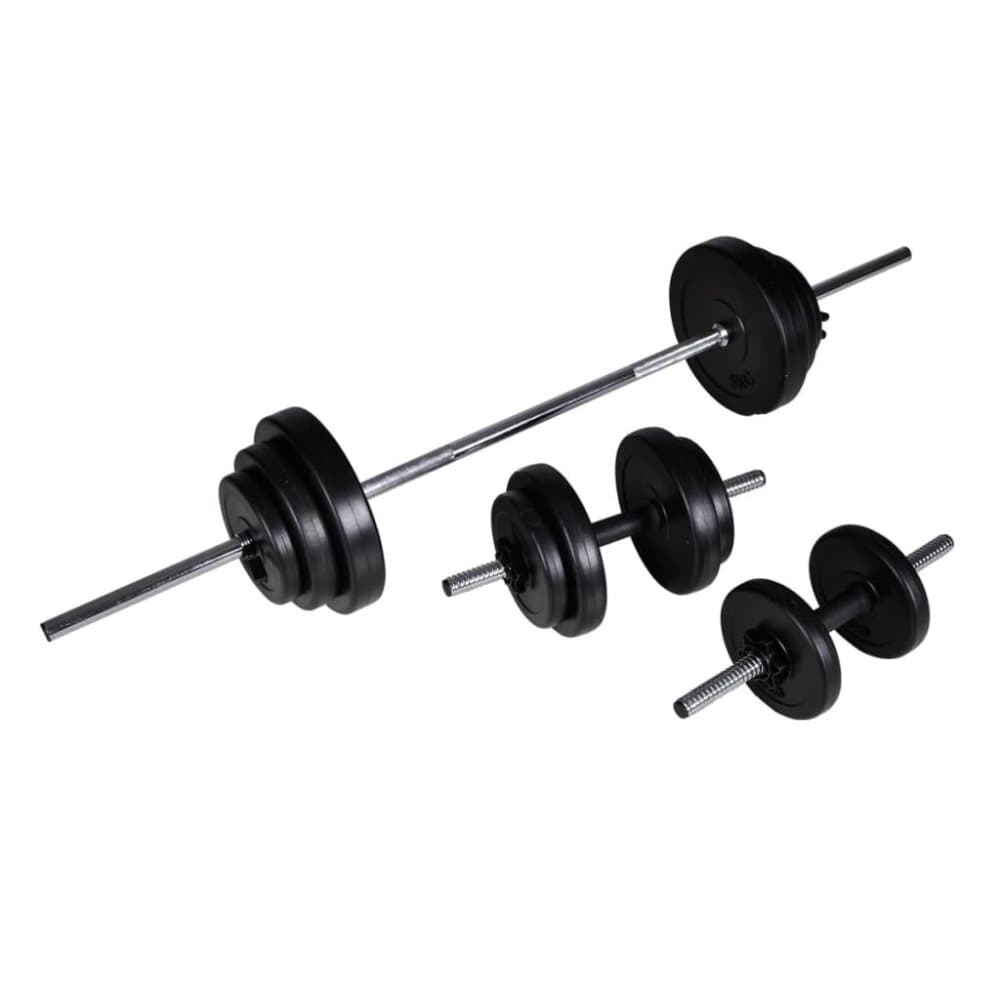 vidaXL Vektstang- og manualsett 30,5kg