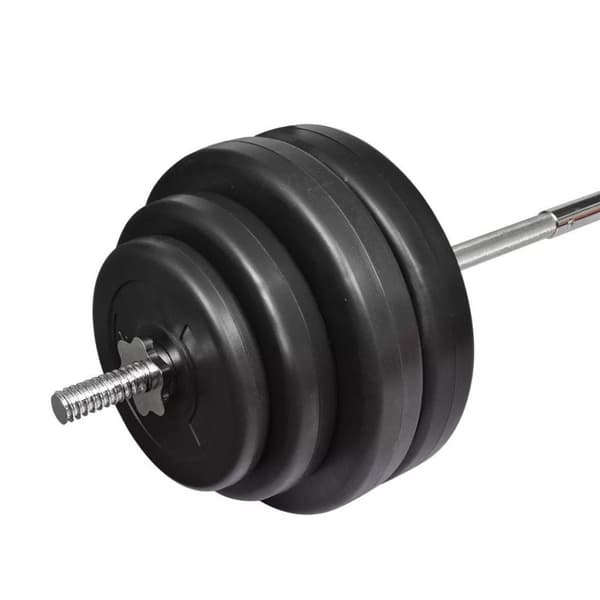 vidaXL vægtstang med vægtskiver 60 kg