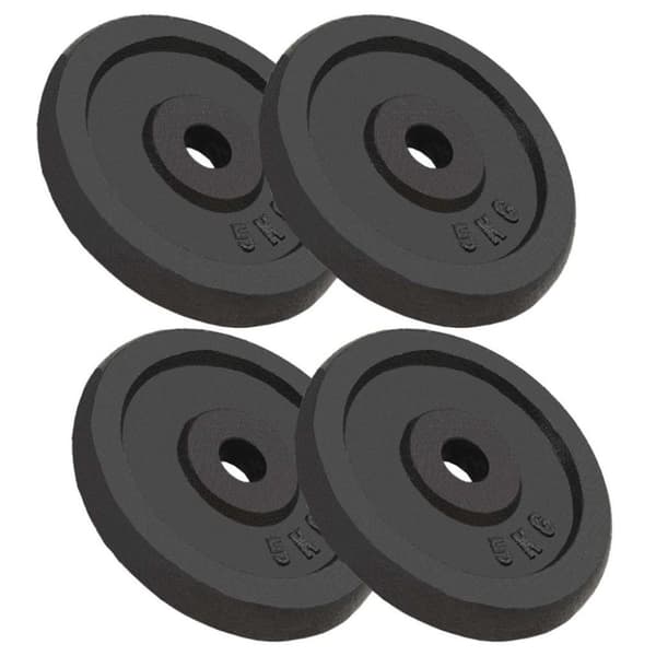 vidaXL Vektskiver 4 stk 4x5 kg støpejern