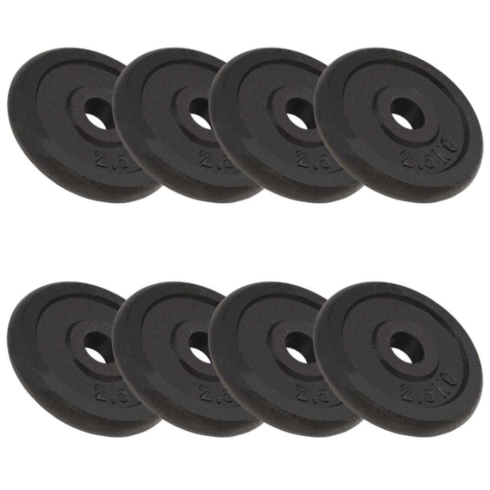 vidaXL Vektskiver 8 stk 20 kg støpejern