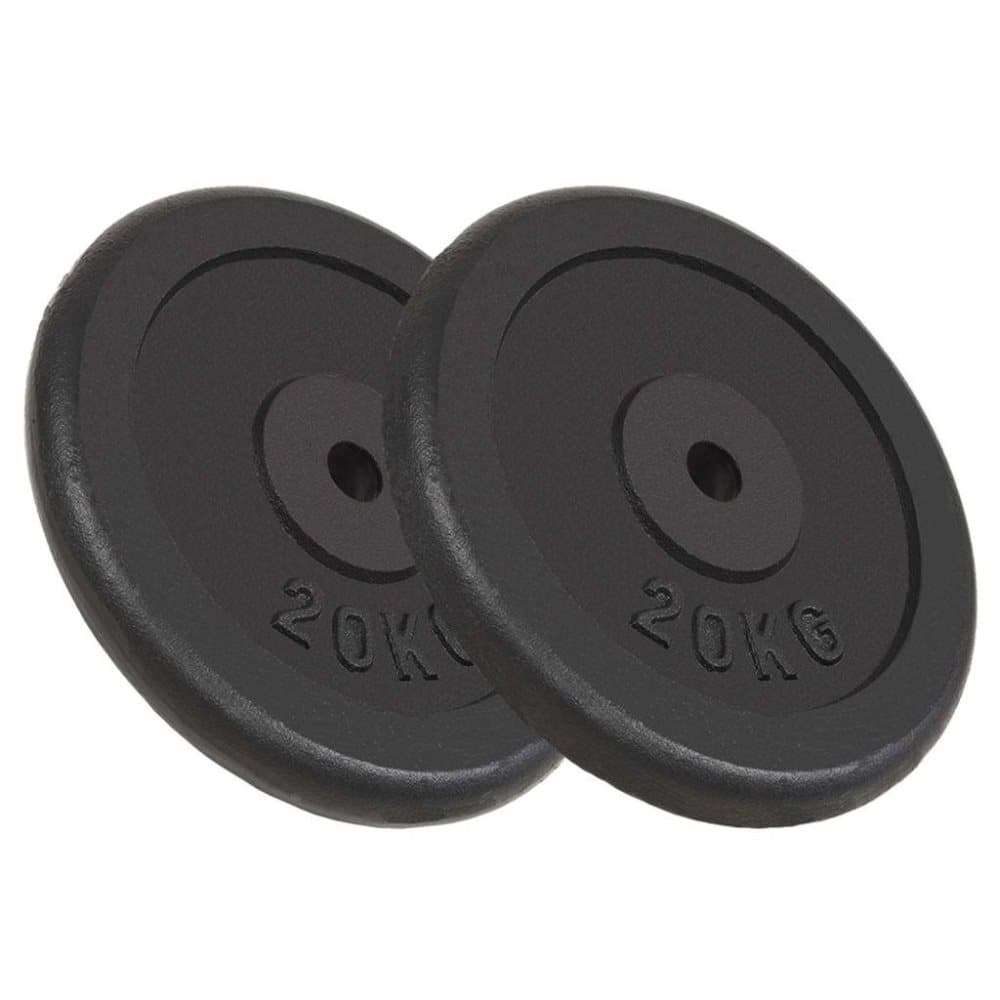 vidaXL Vektskiver 2 stk 40 kg støpejern