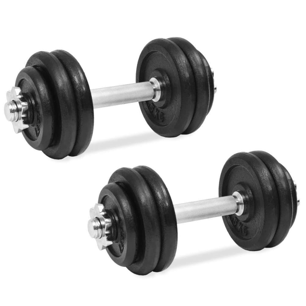vidaXL Manualsett 30 kg 18 deler støpejern
