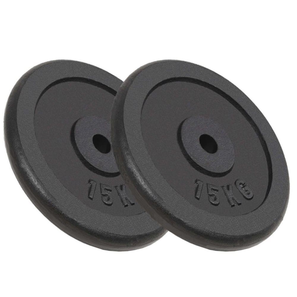vidaXL vægtplader 2 stk. 30 kg støbejern