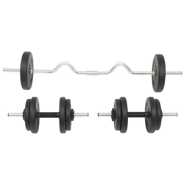vidaXL vægtstangs- og håndvægtssæt 30 kg