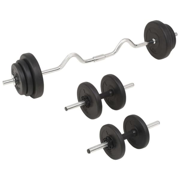 vidaXL vægtstangs- og håndvægtssæt 30 kg