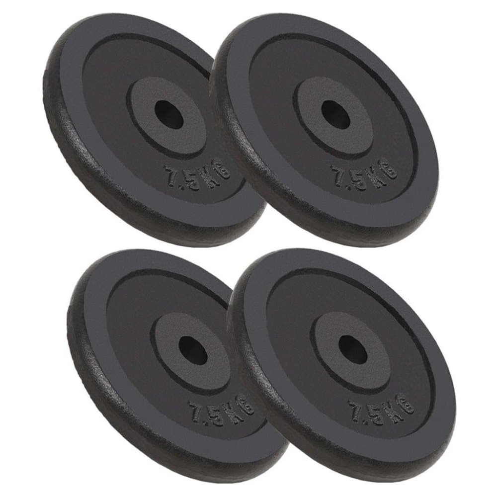 vidaXL vægtplader 4 stk. 30 kg støbejern