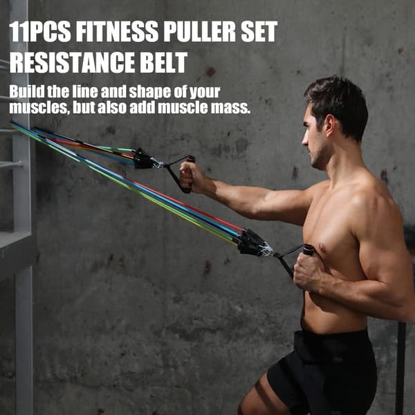 Fitness Puller Motstandsbeltetrening Elastisk treningsstudio Kroppsbygging