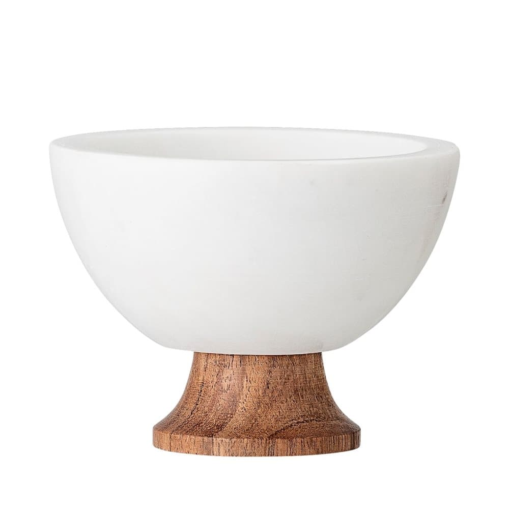 Serveringsskål Hvid Marmor 10 cm