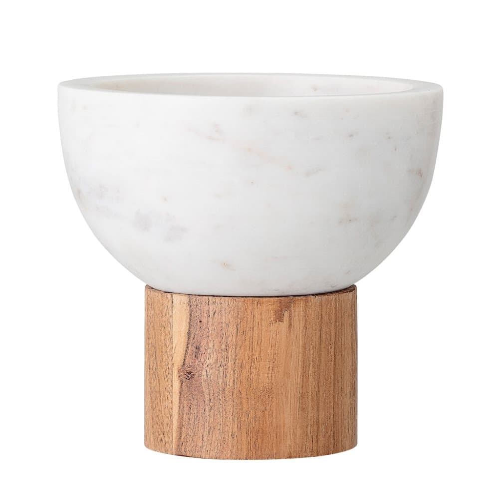Serveringsskål Hvid Marmor 14,5 cm