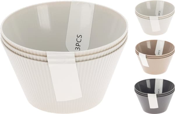 Skål Grå 3-pack Melamin