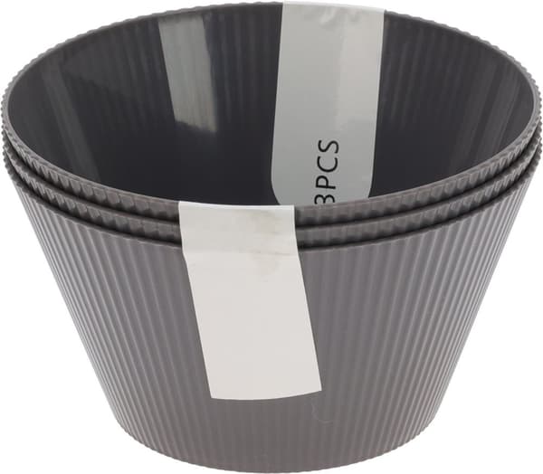 Skål Grå 3-pack Melamin