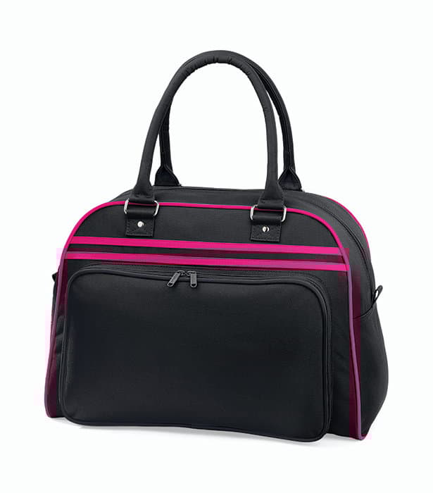 Retro Bowling Bag - svart/rosa