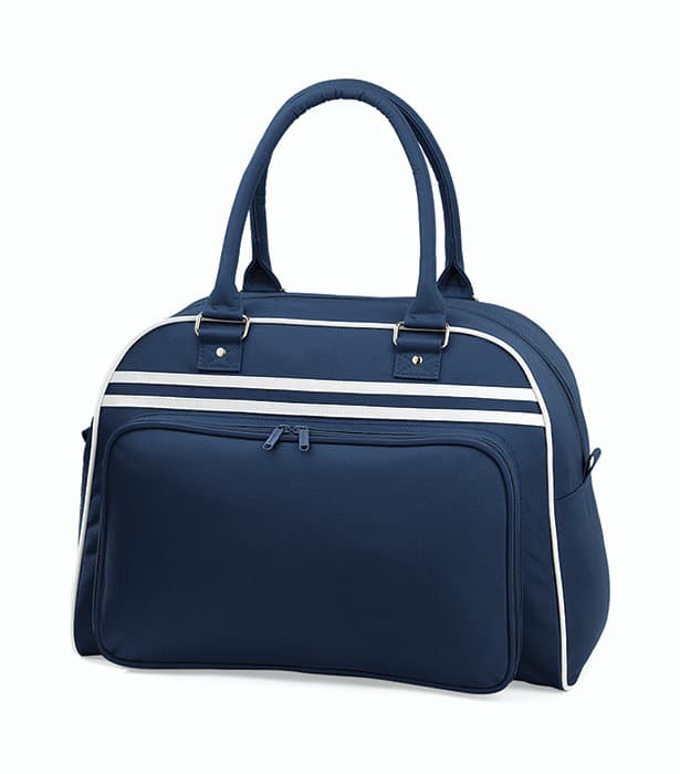 Retro Bowling Bag - mörkblå/vit