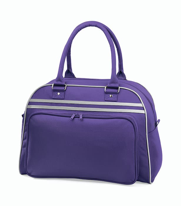 Retro Bowling Bag - lila / grå