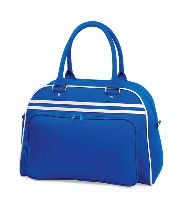 Retro Bowling Bag - blå / vit