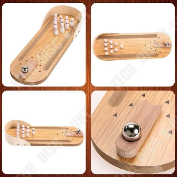 TD® Mini Bowlingspel i trä - Utvecklingsleksak för barn- Presentdekoration Leksaker för babyhemunderhållning
