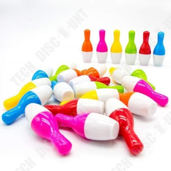 Kulspenna - Teknikrabatt - Bowlingkägelform - Fällbar - Blått bläck 0,5 mm - Set om 24