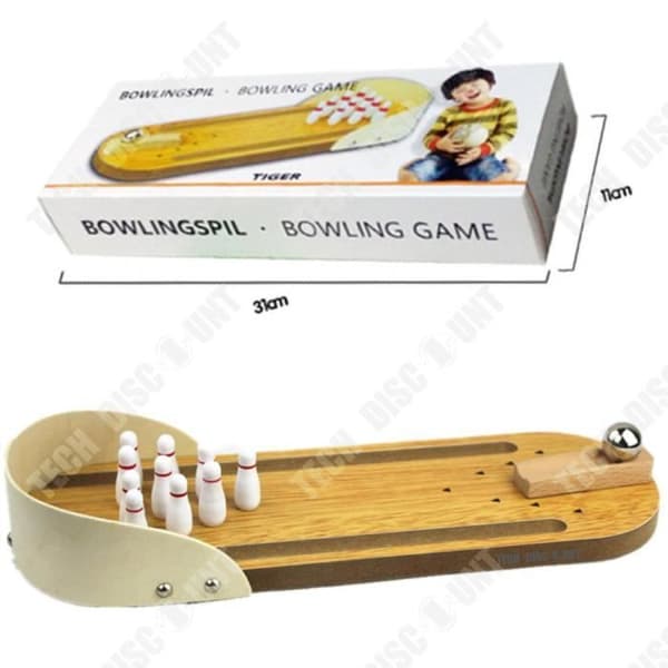 TD® mini träbowling med banspel barn 7 år vuxna reseutbildning billig tjej pojke familjer sportpaket interagera