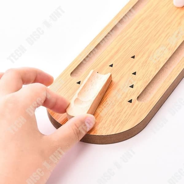 TD® Mini bowlingspel i trä/träkäglor Skrivbordsleksaksspel /10 bowlingnålar+en boll/inomhusspel/komplett skicklighetssats