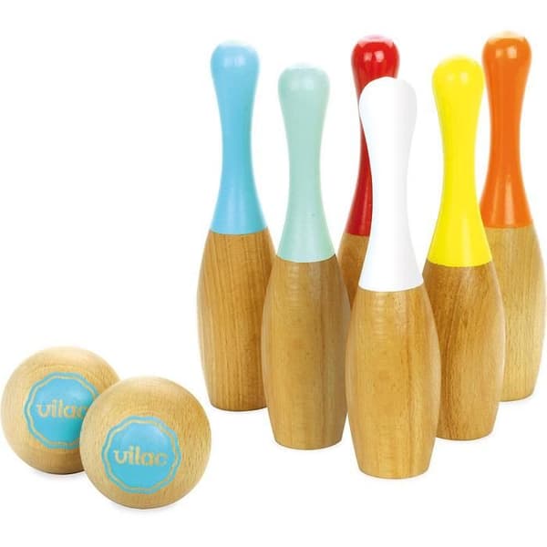 Vilac - Tvåfärgad bowlingpinsset