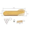 Miniatyrbild 2 av 4: TD® Mini bowlingspel i trä/träkäglor Skrivbordsleksaksspel /10 bowlingnålar+en boll/inomhusspel/komplett skicklighetssats