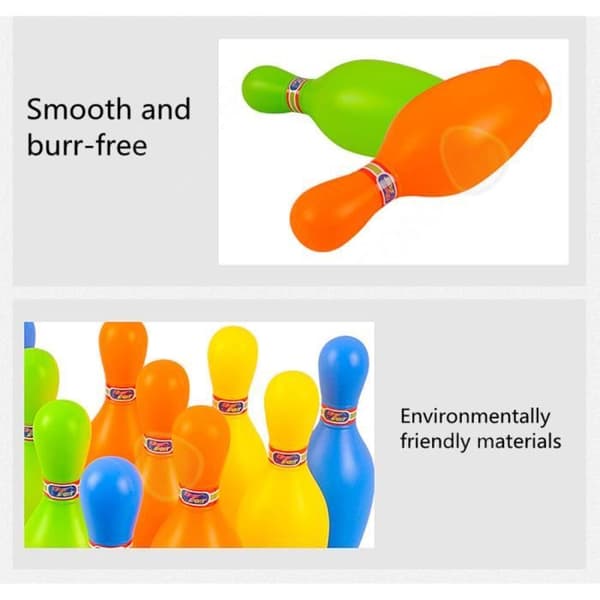 CONFO® Bowlingspel 10 Pins 2 Foam Ball Bowling Set med förvaringsväska Utomhus Inomhus Barnpresenter Unisexspel