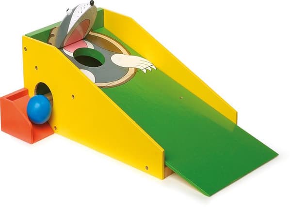 LEGLER färgglad minigolfbana i trä - Molehill - 2 klubbor och 4 bollar - Från 5 år