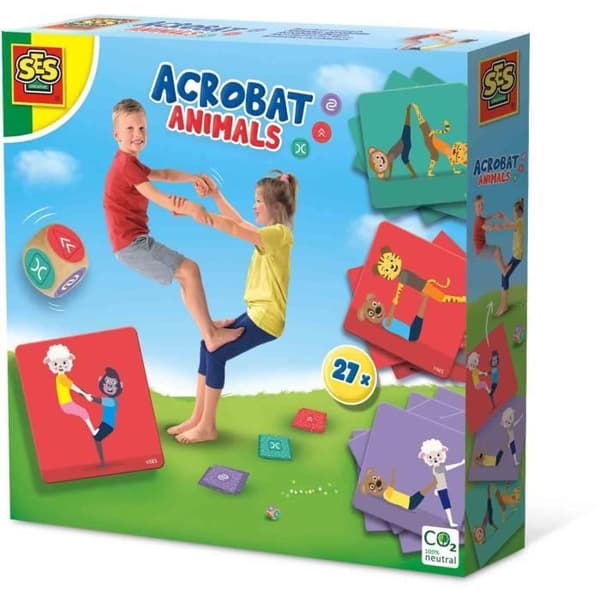 Akrobatiska djur - Skicklighetsspel - SES CREATIVE - Rolig aktivitet för utomhuslek.