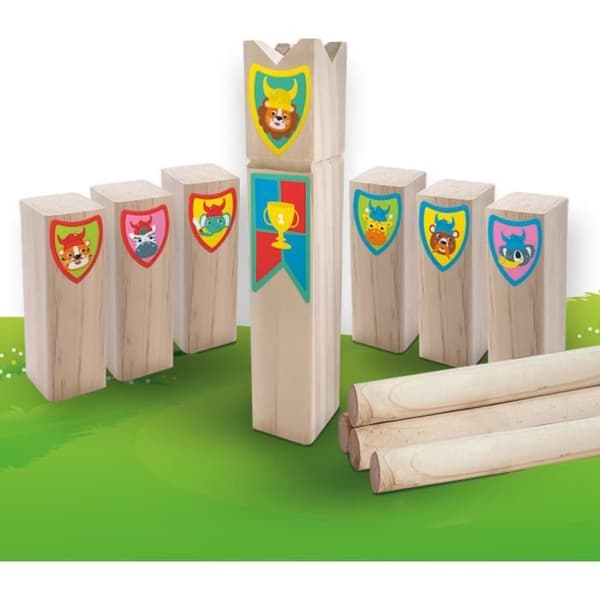 Kubb junior bowlingspel i trä - SES CREATIVE - Flerfärgad