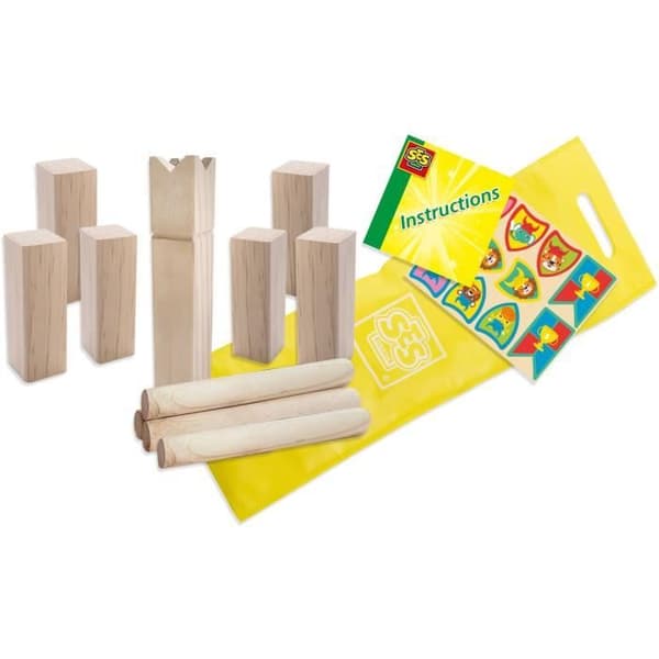 Kubb junior bowlingspel i trä - SES CREATIVE - Flerfärgad