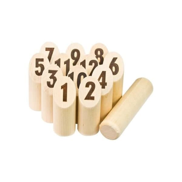 Mölkky Tactic bowlingspel - 13 bitar - trä - för barn från 6 år och uppåt