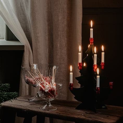 Glasskål m. Etsad Rand Liten
