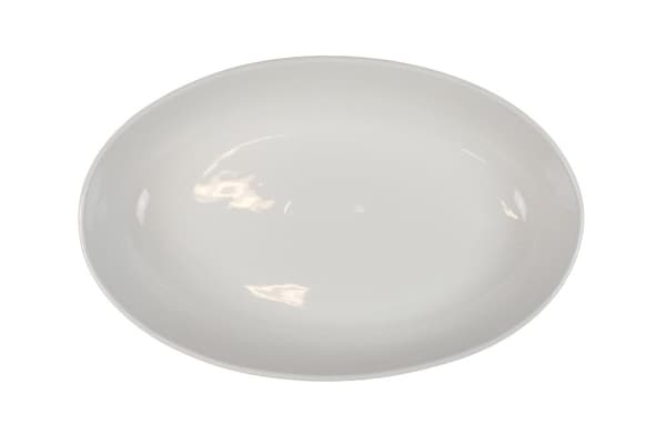 Stor porcelænstallerken/skål - oval - 2 stk.