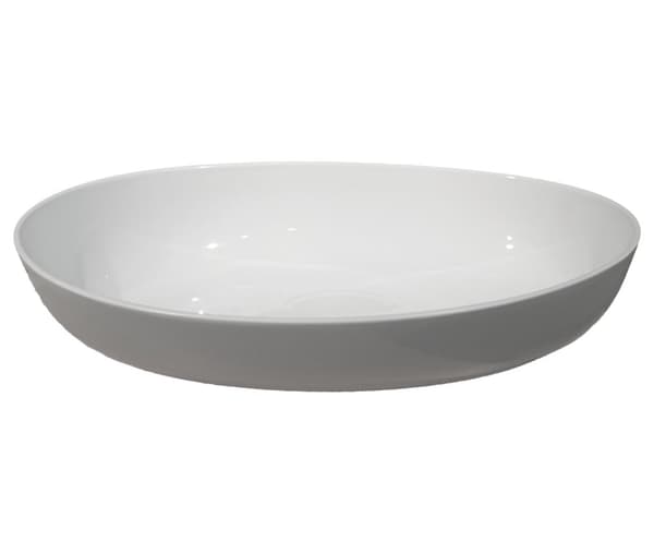 Stor porcelænstallerken/skål - oval - 2 stk.