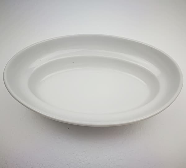 Lille porcelænsskål - oval med afrundet kant - 6 stk.